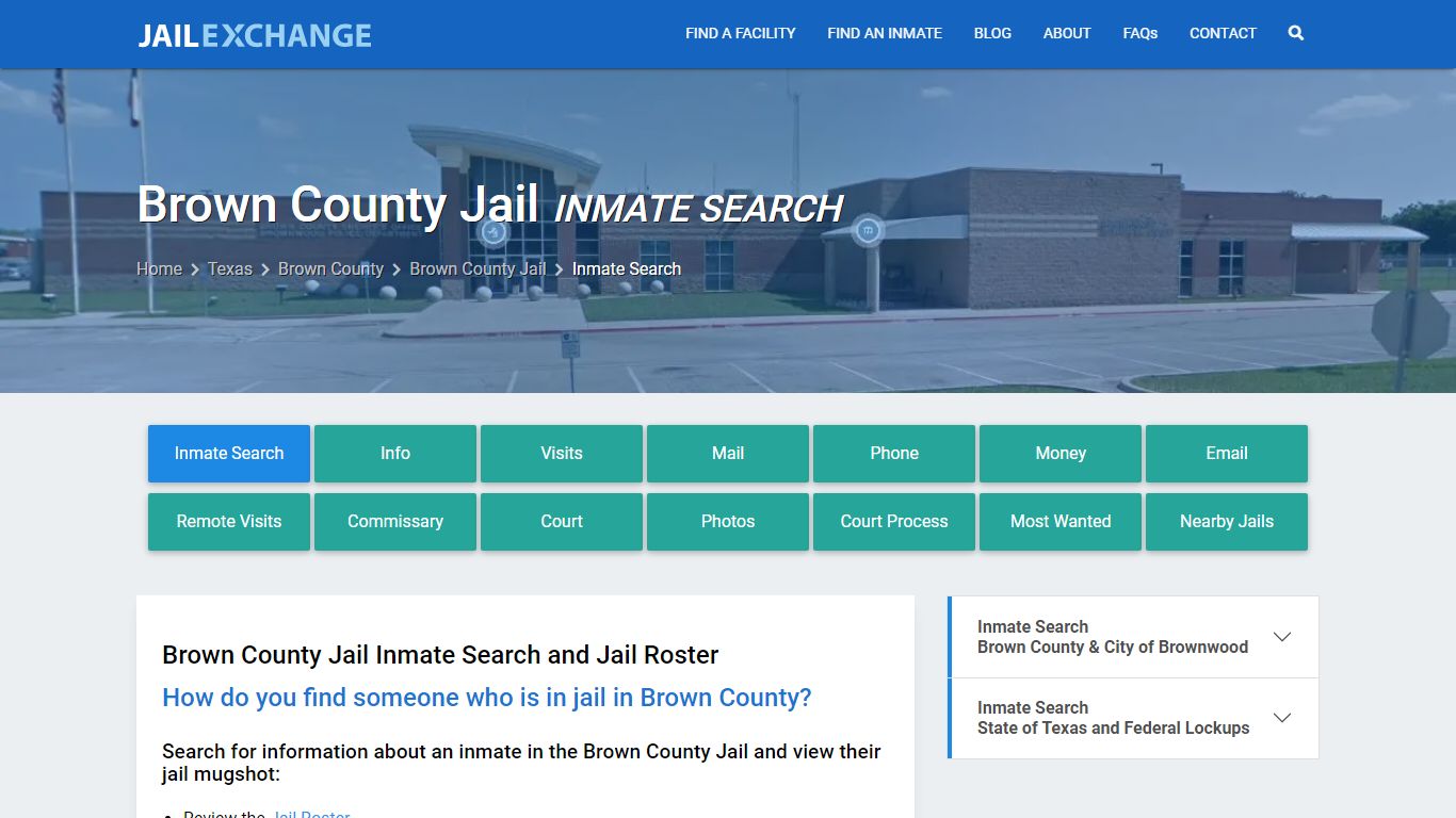 Inmate Search: Roster & Mugshots - Brown County Jail , TX
